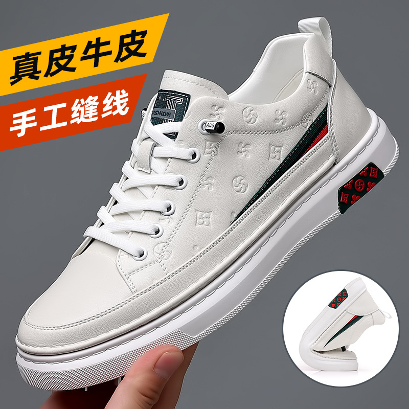 Selección estricta de zapatos blancos de verano para hombres, zapatos de moda para hombres, zapatos casuales con suela suave, zapatos de deporte para hombres transpirables al por mayor