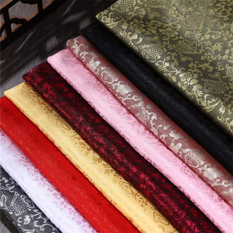 Ткань жаккардовый шёлк атлас с рисунком рыбьего pattern китайский древний костюм хан тан костюм лошадинное лицо юбка атлас этнический стиль одежда ткань