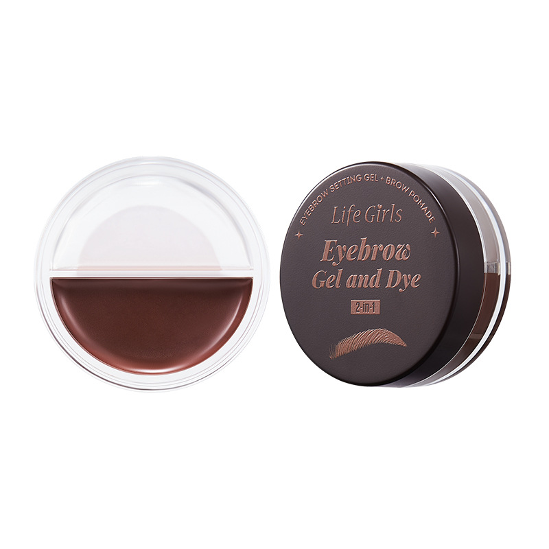 Life Grils transfronterizo 2 en 1 estofado gel de cejas, crema de cejas, no se desmache, no se quita el maquillaje transfronterizo, maquillaje de color, paquete en inglés