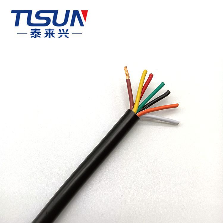 黑色护套线 2464 7X18AWG 仪表仪器连接线 裸铜导体 多种线芯