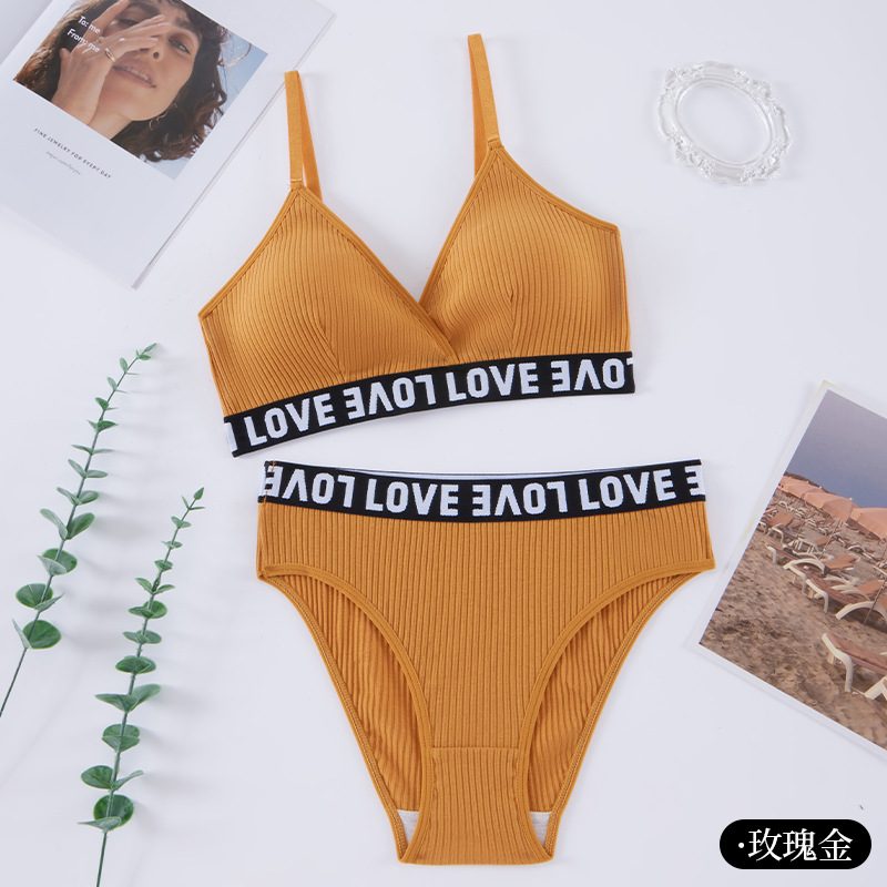Conjunto de ropa interior sexy transfronteriza, puro deseo, ropa interior push-up transpirable y agradable para la piel para mujer, conjunto de calzoncillos al por mayor