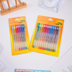Children's Day Fruit Scented Glitter Pen Set Cute Colorful Cartoon Highlighter Handbook Stationery Supplies Wholesale