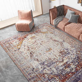 JW美式复古地毯极简轻奢别墅客厅沙发茶几垫子抽象渐变简约卧室毯