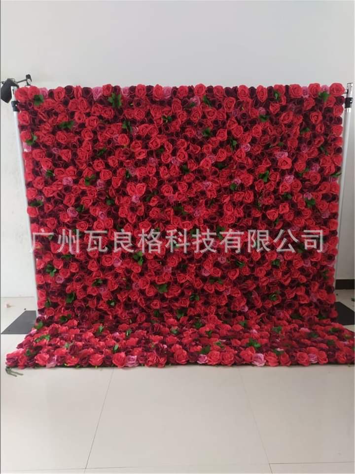 瓦良格婚礼舞台人造花墙铝合金背景架出口品质1.83-3.05米可调节