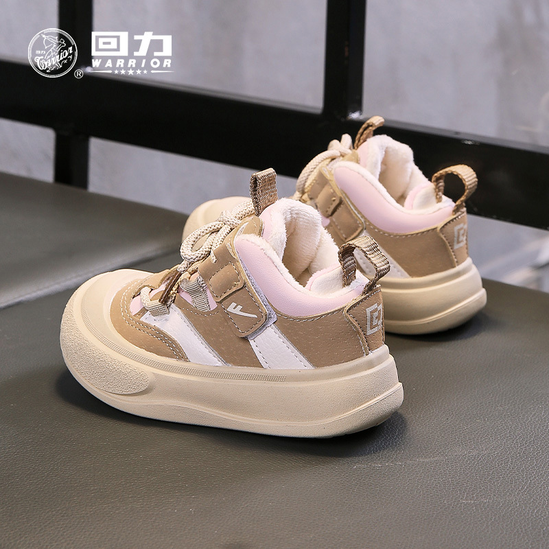 Zapatos infantiles casuales de moda de retroalimentación, zapatos de algodón simples y ligeros y cómodos, calentamiento y color combinado, zapatos de skate fácil de usar