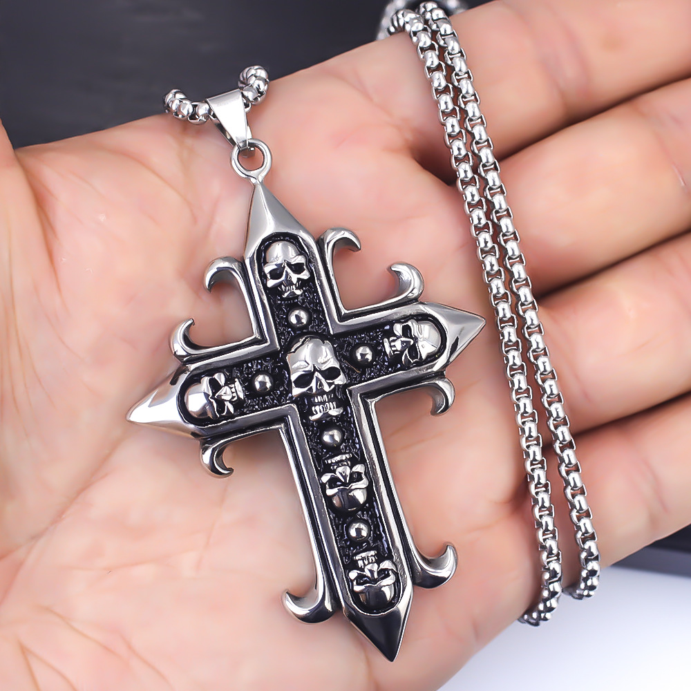 Cross + steel chain