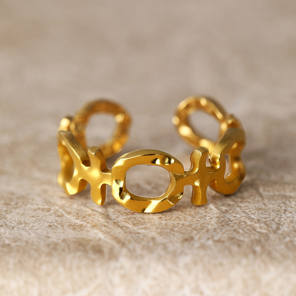 One Size Ring Size Wholesale Jewelry IG Style Modern Style Geometric 304 Stainless Steel Plating Open Rings