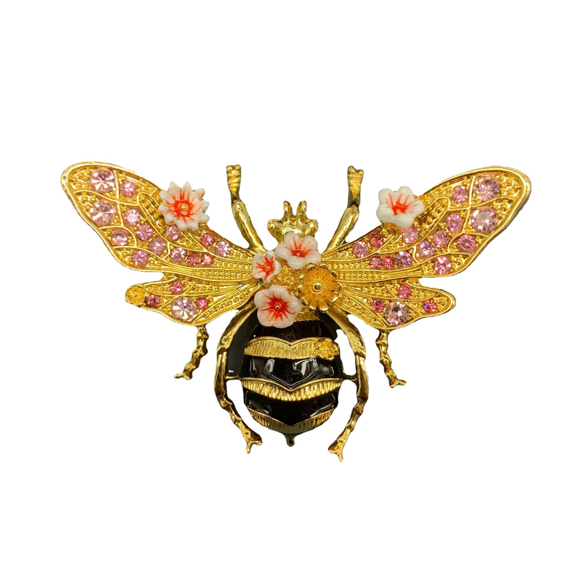 Qingdao medieval exaggerated large version of enamel drop glaze with heavy industry retro bee style brooch