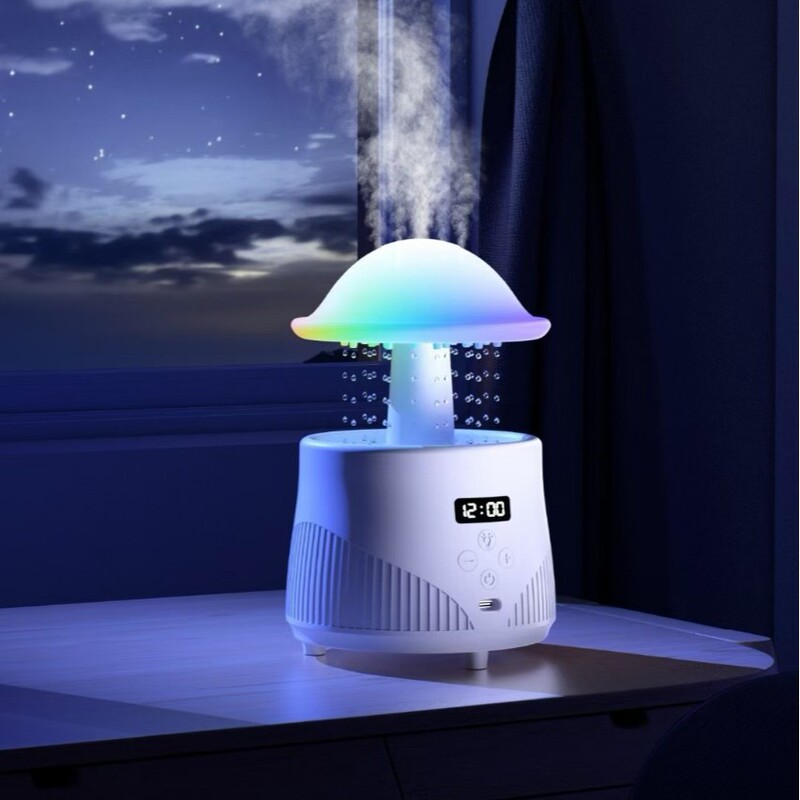 加湿器 クロスボーダー 新型 Y21 リトルレッドキャップ 雨滴加湿器 スピーカー マッシュルーム型 静音 アンビエントライト スプレー ホワイトノイズ|undefined