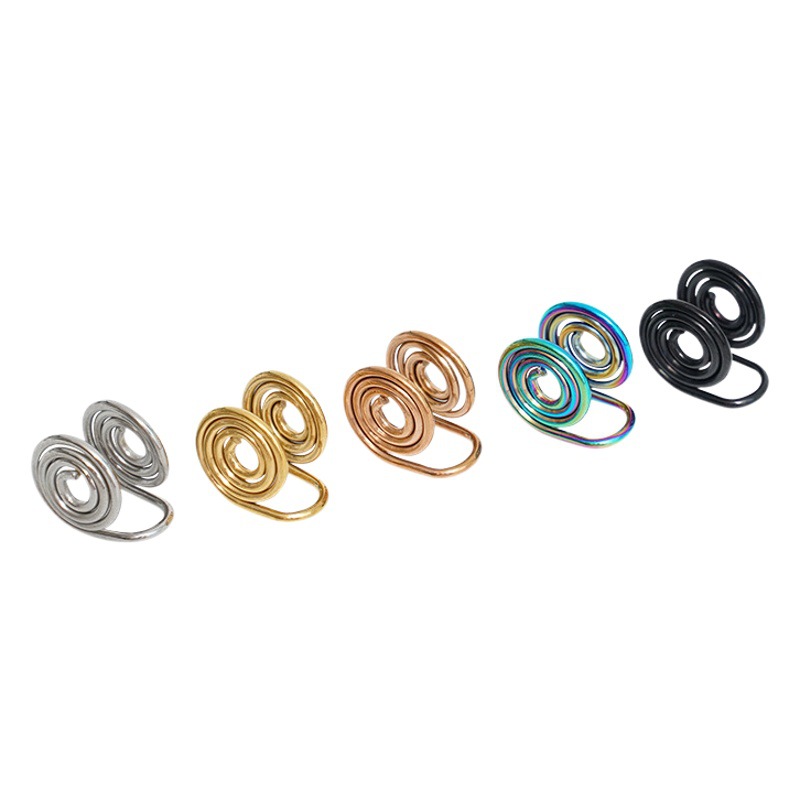 Cross-Border Supply of 304 Stainless Steel Personalized Non-Pierced Mosquito Coil Ear Clips, Non-Pierced Earrings, Jewelry Factory Wholesale