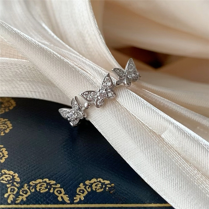 Butterfly Open Ring Women's Mori Korean Style Simple ins Niche Design Personalized Internet Celebrity Fashion Adjustable Ring_voghion.com