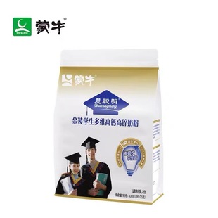 Mengniu Gold Student Multi -Dimensional High -Calcium Milk Powder 400 г/мешки для студенческого завтрака для взрослых молока Порошок оптом