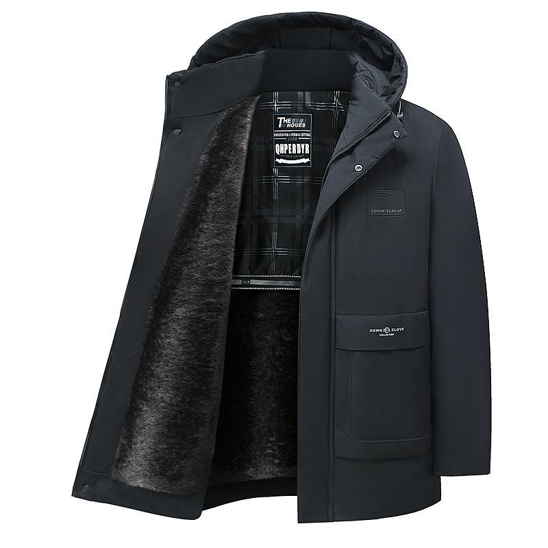 男士冬季棉袄外套中老年男人爷爷爸爸棉衣加绒加厚中长款冬装棉服