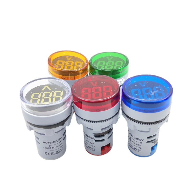 Мини-цифровой вольтметр DC DC6-100V круглый индикатор большого экрана VoltmeterAD16-22DSV
