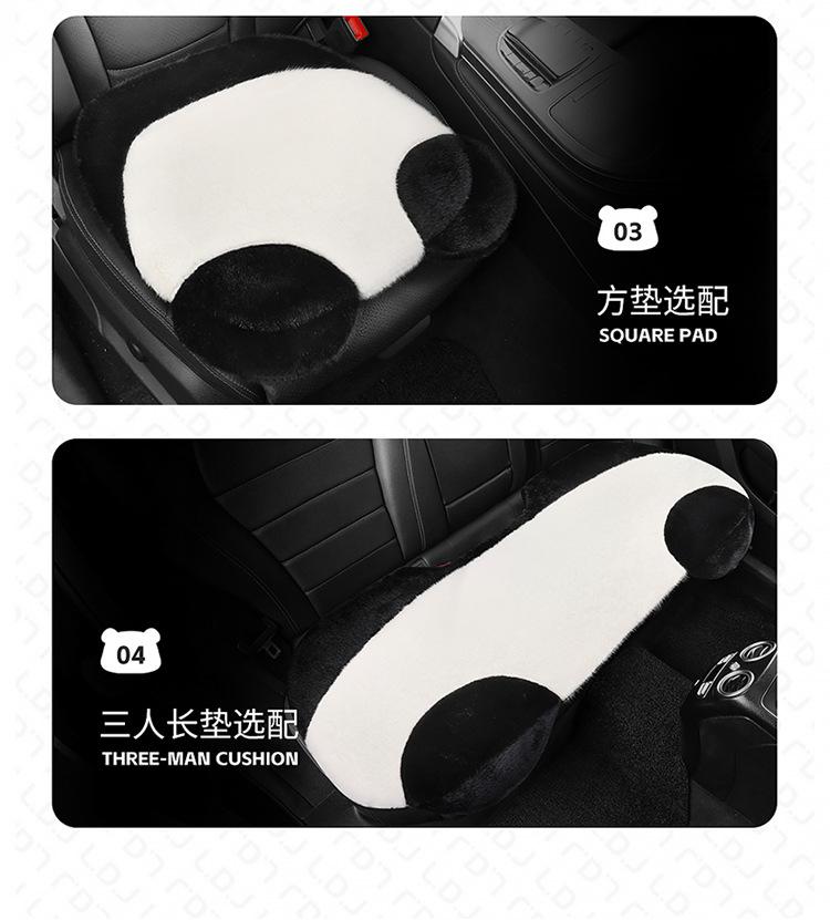 24 years new car seat cushion winter big white bear plush cartoon cute seat cushion three-piece universal seat cover car