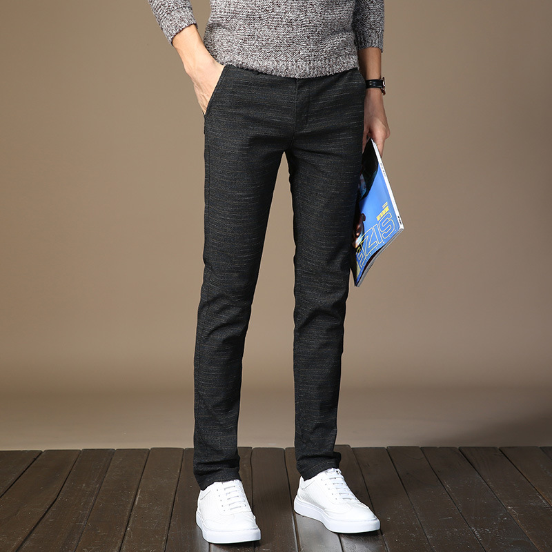 2024 primavera nuevos pantalones largos ocasionales de los hombres de moda de Corea Delgado recto de negocios de primavera y otoño pantalones de traje de verano Pantalones delgados