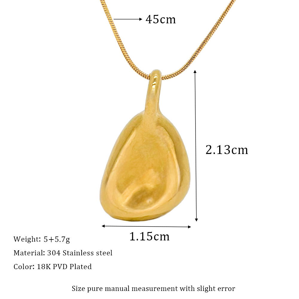 14g Weight PVD Coated Gold Plating Process Real Gold Plated Plating Material Wholesale Jewelry Vintage Style Simple Style Geometric Heart Shape Flower 304 Stainless Steel 18K Gold Plated Plating Pendant Necklace Twisted Rope Chain