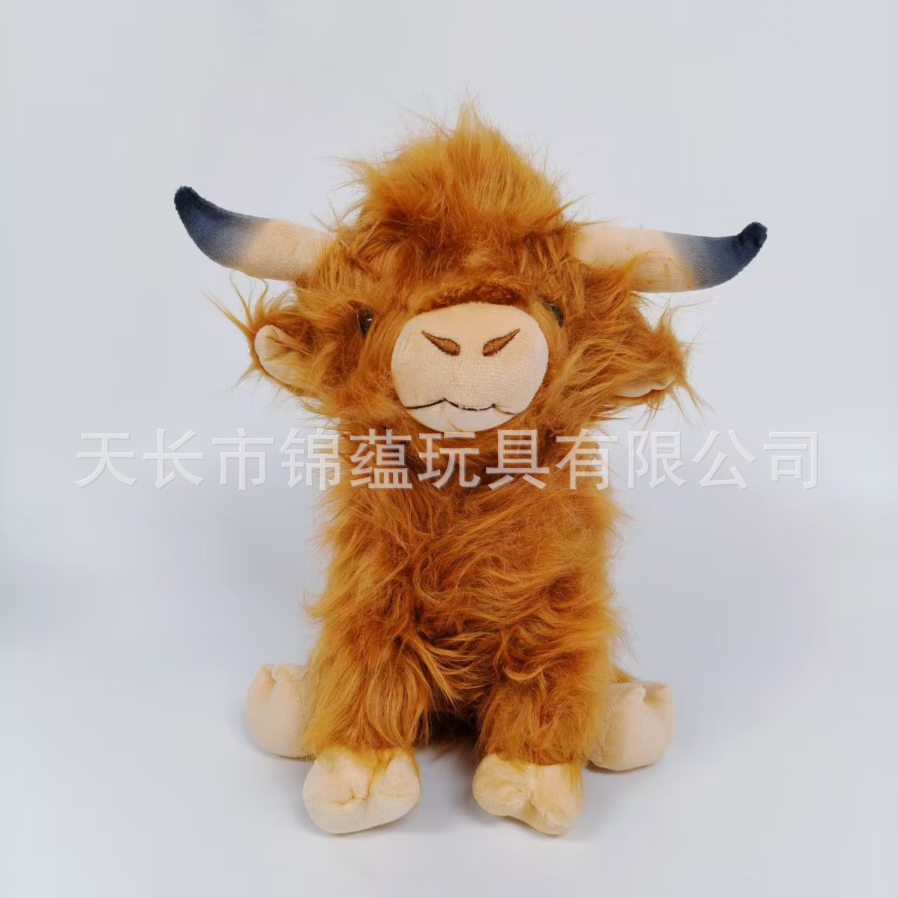 跨境新品网红Highland Cow仿真苏格兰高地牛长毛绒玩具牛公仔批发