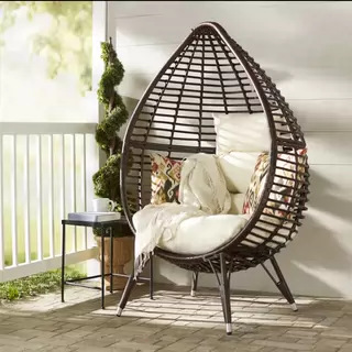 Silla de vid colgante azul balcón doméstico sala de estar patio columpio suelo perezoso ocio sofá silla creativo nido de pájaros cesta colgante