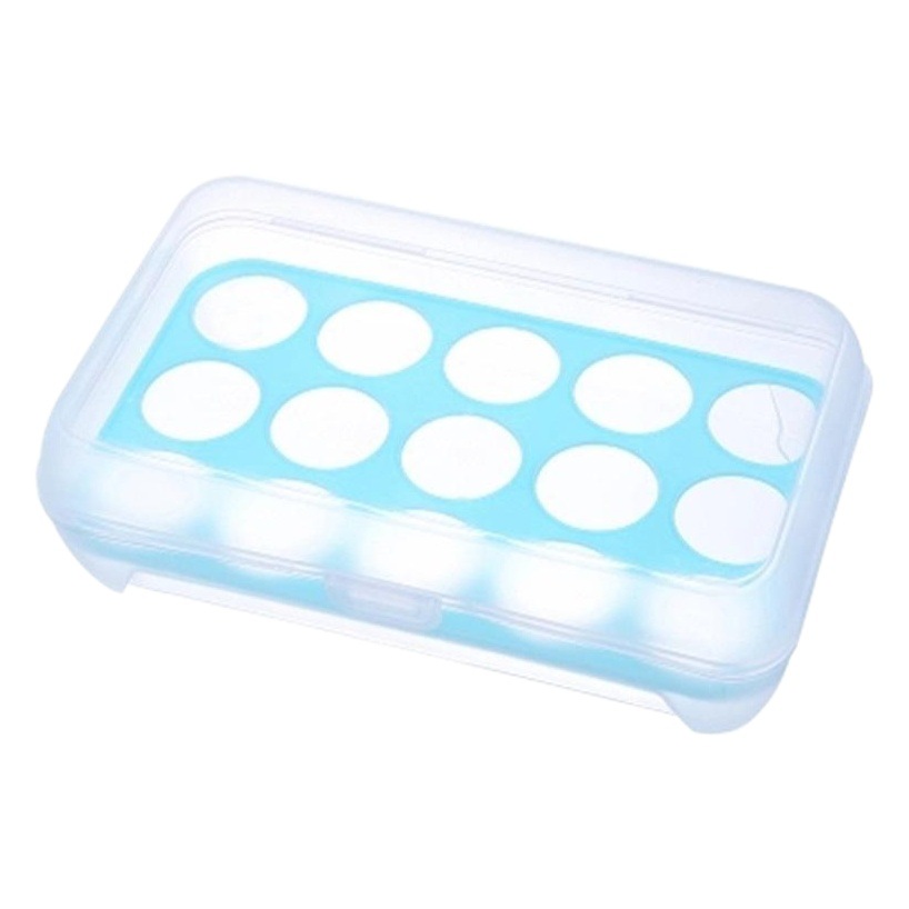 Cocina 15-rejilla caja de huevo refrigerador crisper portátil picnic huevo caja de almacenamiento caja de huevo de plástico