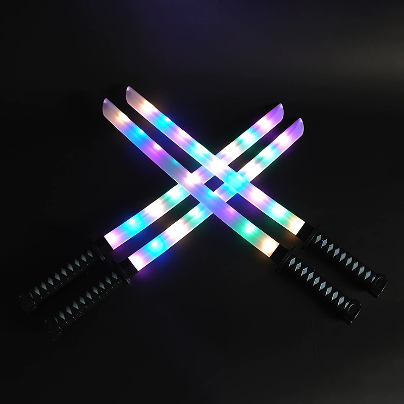 Светящаяся сабля у самурая, лезвие 67 см LED, звуковые огни, с ножнами — детская игрушка