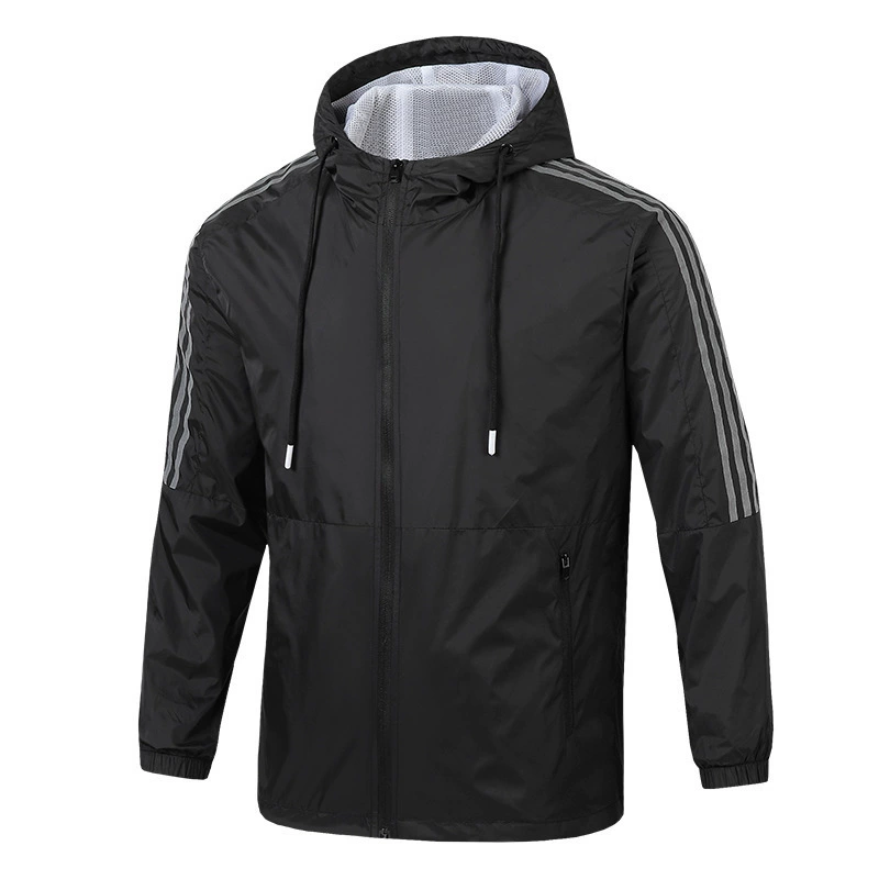 2023 новые весенние и осенние куртки мужские модные повседневные мужские тонкие ветровки мужские куртки с тремя полосами световой доски
