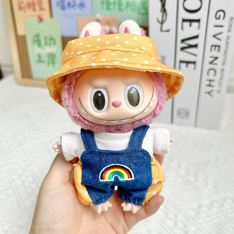 ソースメーカーのみの服】17cmペンダント ラブブ服 ブラインドボックス ラブブ人形 人形服 クールブラック カラフル|undefined