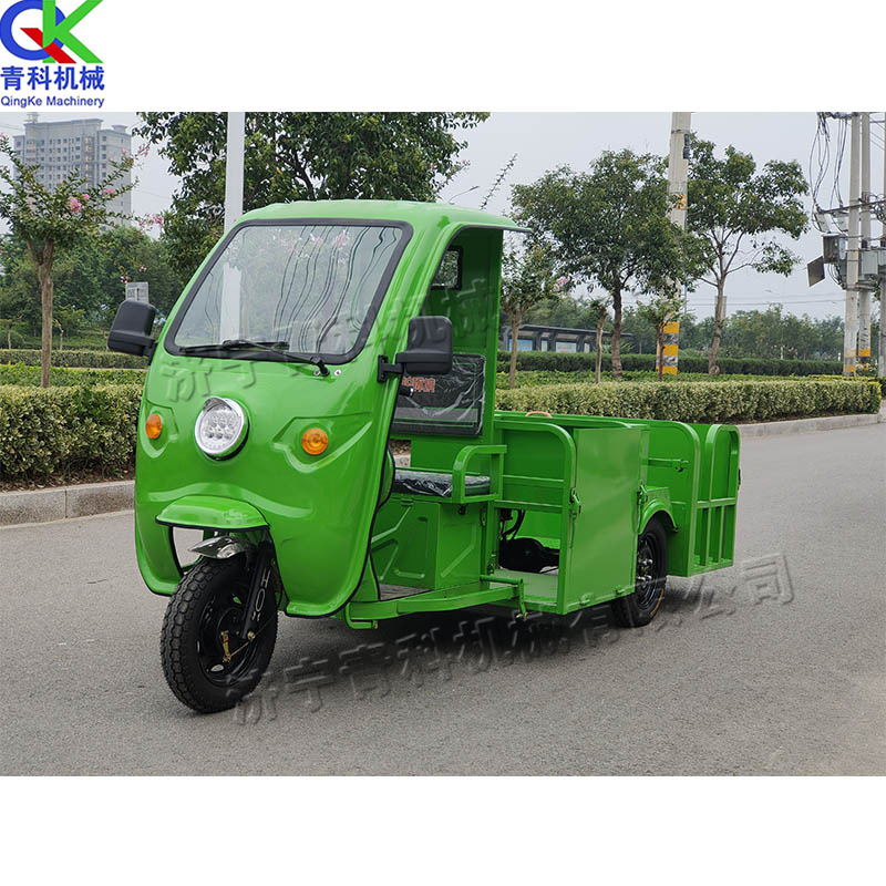 挂桶垃圾清运车 学校景区垃圾桶转运三轮车 四桶电动三轮环卫车