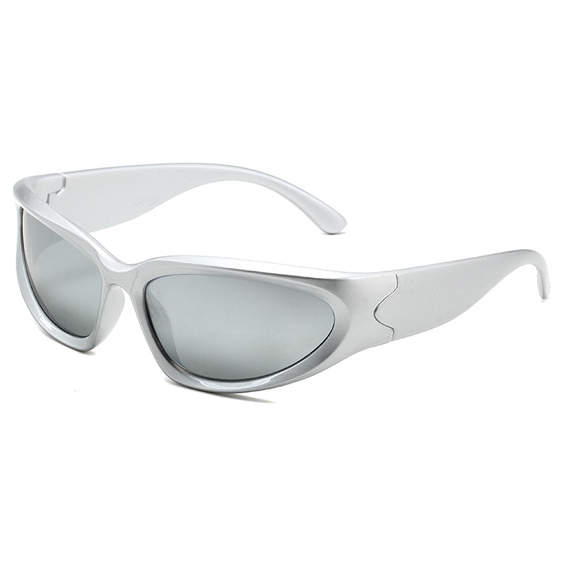 Steampunk Sunglasses Women's Mirror Sports Sunglasses Punk Goggles Tonal Colorful Fashion Glasses