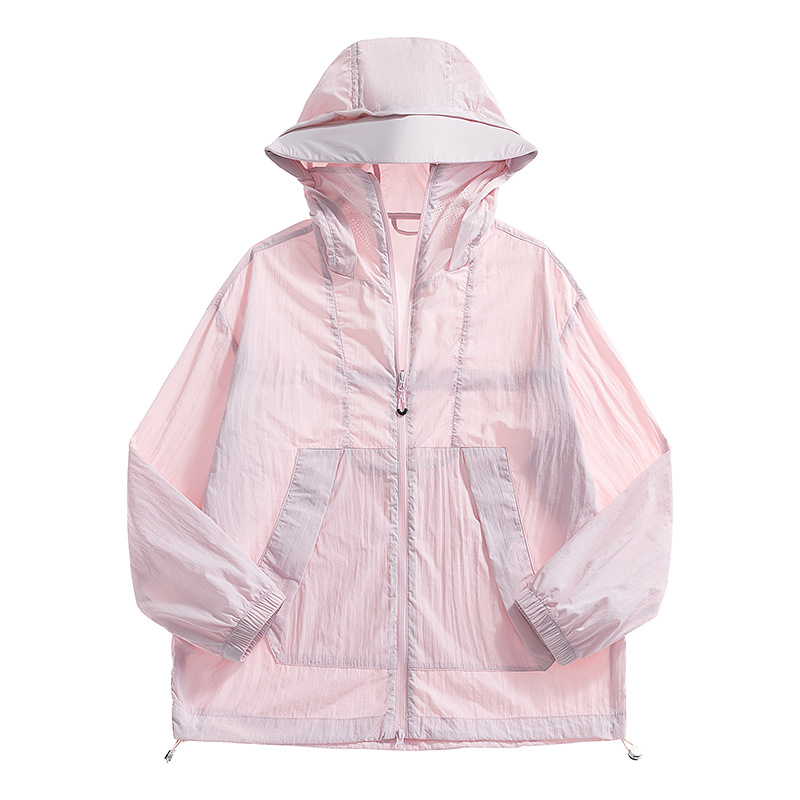 冰丝防晒衣男女款UPF100+连帽轻薄透气夏季户外皮肤衣速干防紫外