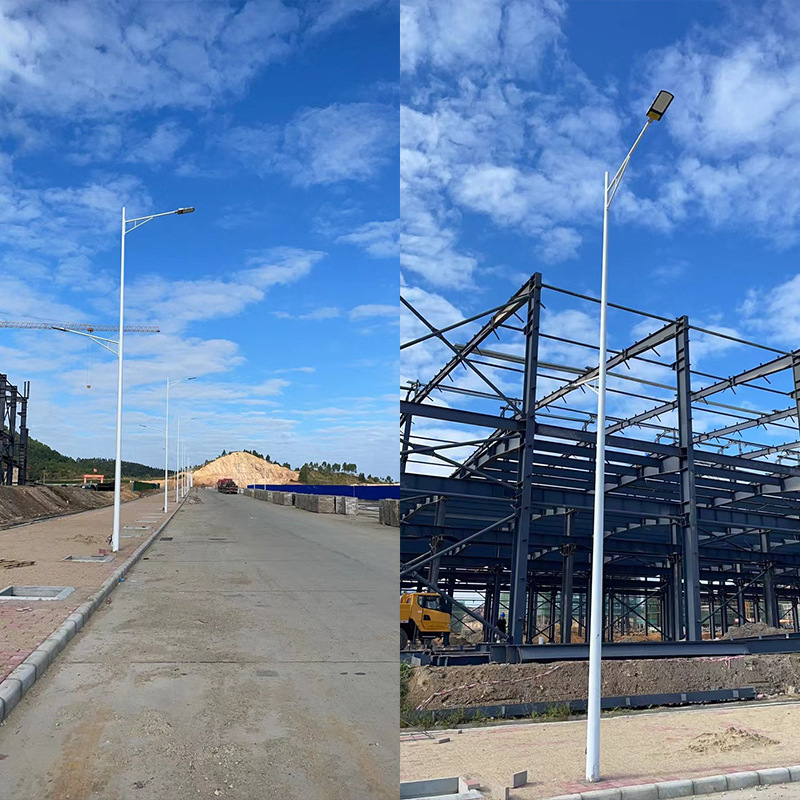Lámpara de calle LED al aire libre solar portalámparas impermeable jardín lámpara comunidad carretera Brazo Nuevo rural Super brillante Lámpara de calle