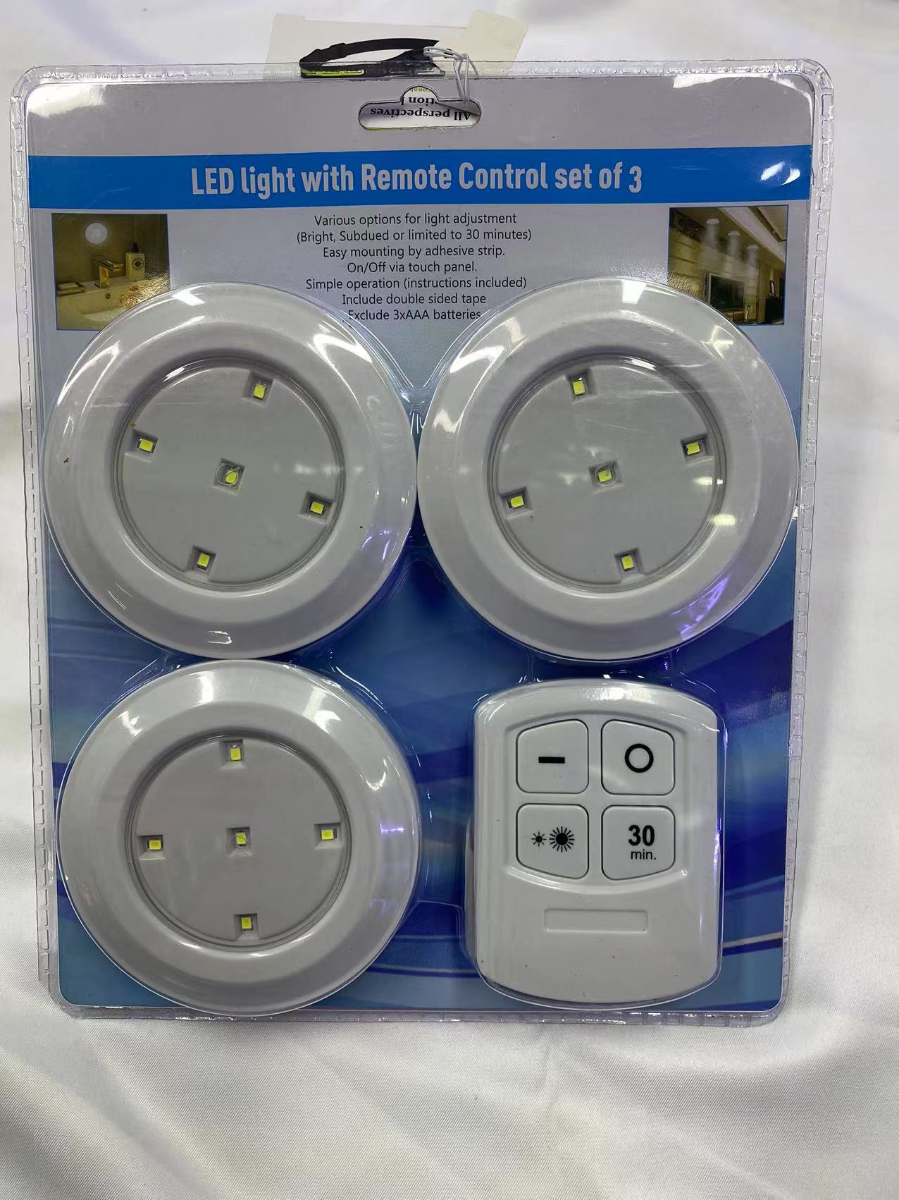 Luz COB inalámbrica con control remoto tipo lámpara de gabinete montada en pared para hogar
