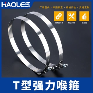 源头厂家T型不锈钢加强喉箍强力喉箍带弹簧强力抱箍汽车排汽管夹
