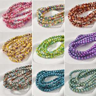 8mm��ɫ�ͮ��L��ʯ�A��ֱ��ɢ��DIY�ֹ�����������֙C����