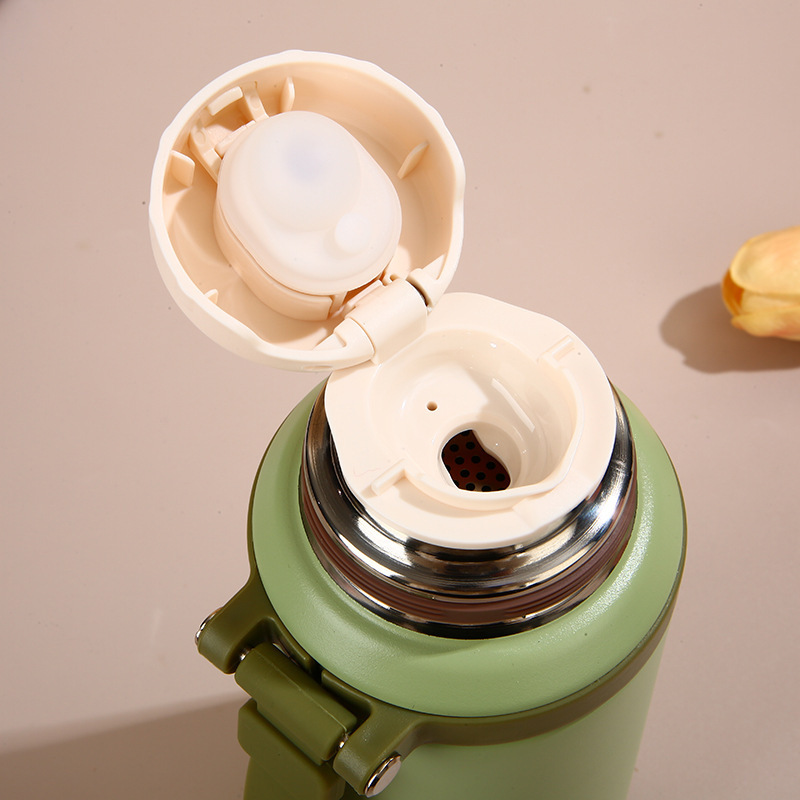 高颜值316不锈钢保温杯茶水分离式保温杯户外便携大容量 碗盖水杯|undefined