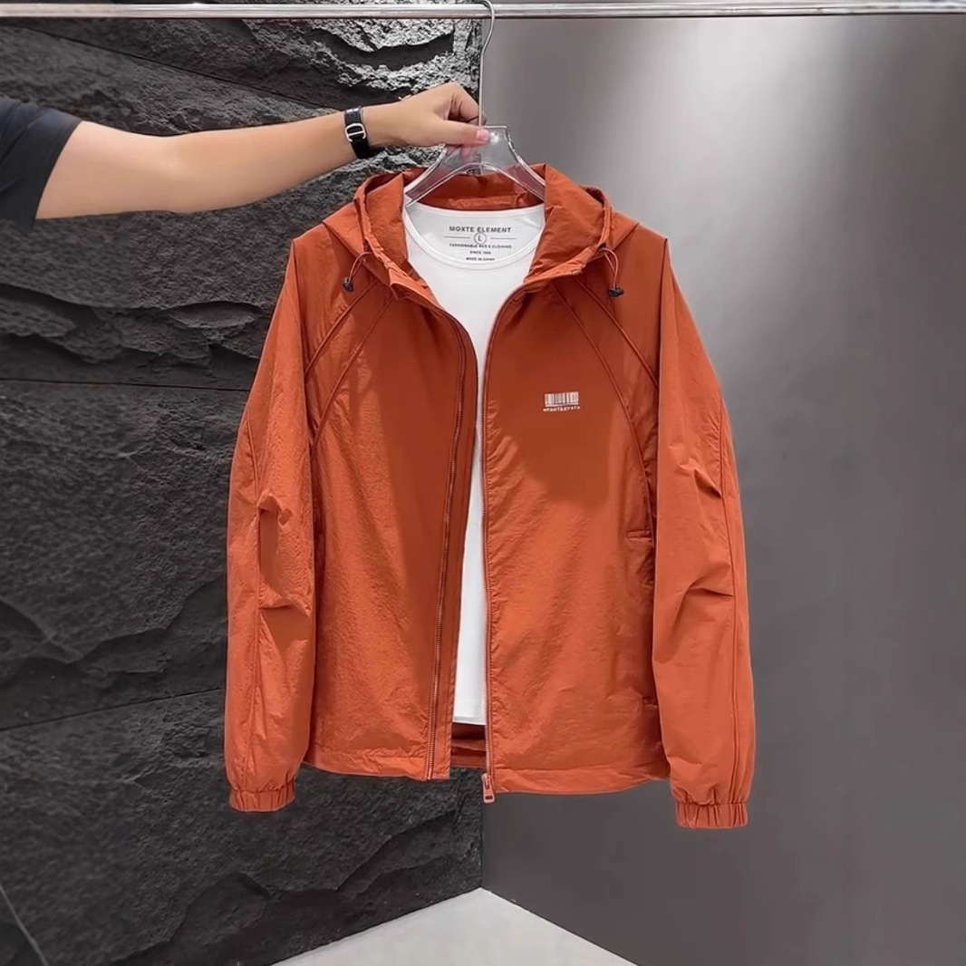 Cool guapo moda todo fósforo hombres casual cuello alto manga larga hermosa chaqueta juvenil suelta primavera y otoño chaqueta delgada hombres