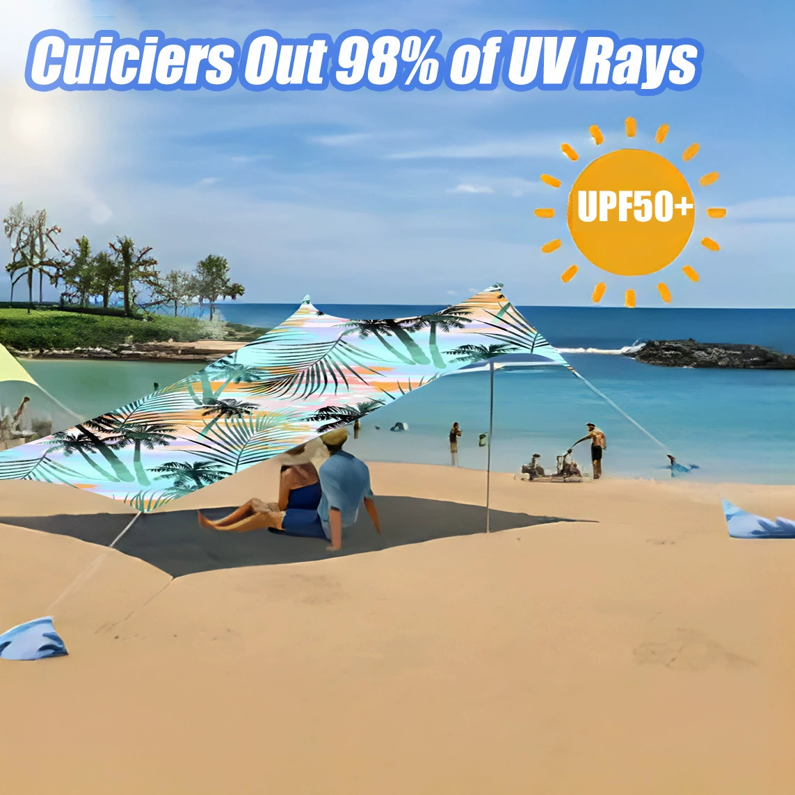Beach handheld canopy for camping, digital tent, sun protection
