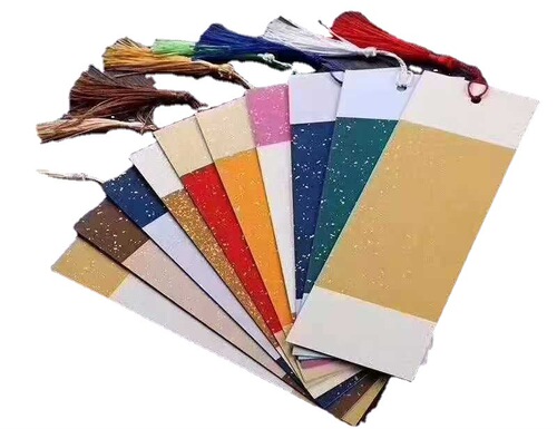 Anhui Xuan Paper Gilded Bookmark, Calligraphy Painting and Calligraphy Bookmark, Stationery Four Treasures Paper Bookmark