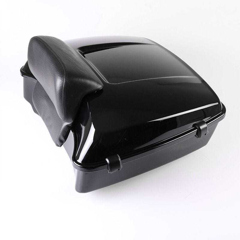 Motorcycle Tail Box Suitable for Harley Avenue Glide Dual Light Glide Road King Glide St Rear Tail Box Bright Black