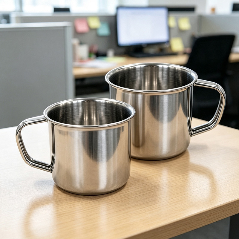 Manufacturer wholesale mouthwash cups, dormitory wash cups, student military training stainless steel standard mouthwash cups, old-fashioned wash cups
