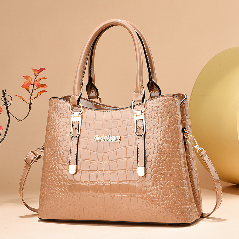 [Bolso de mujeres de Shichen] Otoño Invierno 2023 temperamento bolso de mano de gran capacidad bolso de mujer con patrón de cocodrilo bolso de hombro