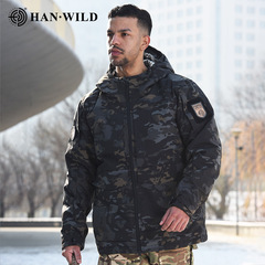 Hanyan Thermal Reflective Tactical Cotton Jacket for Men – Winter Outdoor Camo Warm Windbreaker, Perfect for Military Enthusiasts and Battlefield Adventures