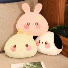 可爱小兔暖手捂抱枕软萌狗狗靠枕沙发靠垫学生午睡趴枕冬季保暖女