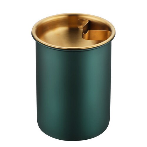 Creative ashtray stainless steel household car ashtray anti-spill anti-fall net cafe bar ashtray funnel with lid