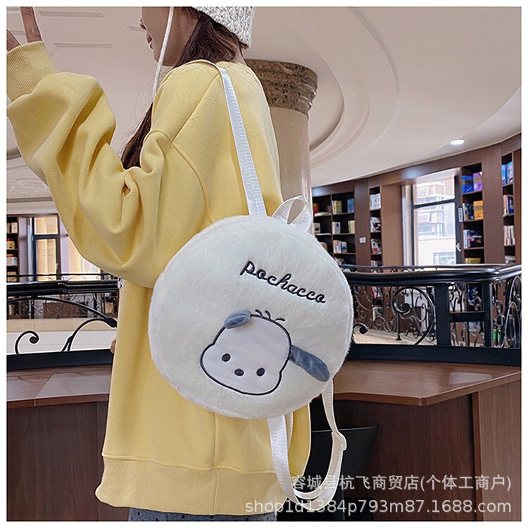 メーカー卸売ベルベットバッグ玩具クロミ斜めショルダーバッグいちご熊ぬいぐるみ日系ハンドバッグサンリオ|undefined