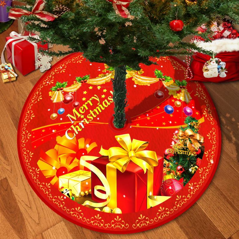 越境で人気のクリスマスツリー用スカート、写真やサンプルでカスタムメイド可能、クリスマスツリーの下にプレゼントを置くための敷物|undefined