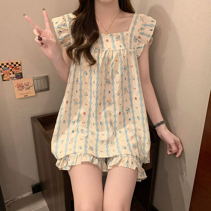 Summer pijama, cute set, internet celebrity