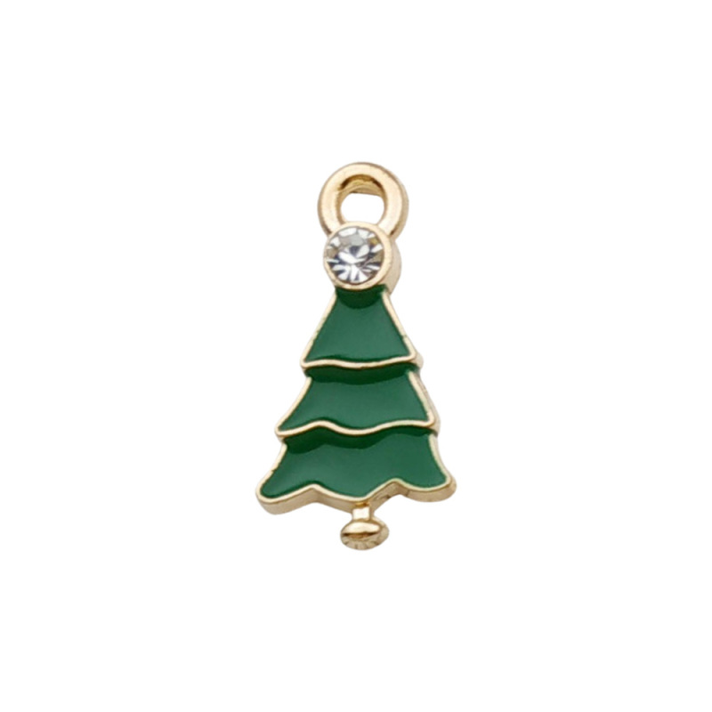 38個の新型クリスマスシリーズのアニメが可愛い鈴を混ぜて油を垂らした合金ペンダントdiyアクセサリーを作ります。|undefined