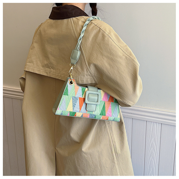 Women's Fashionable Armpit Bag in Stone Orange