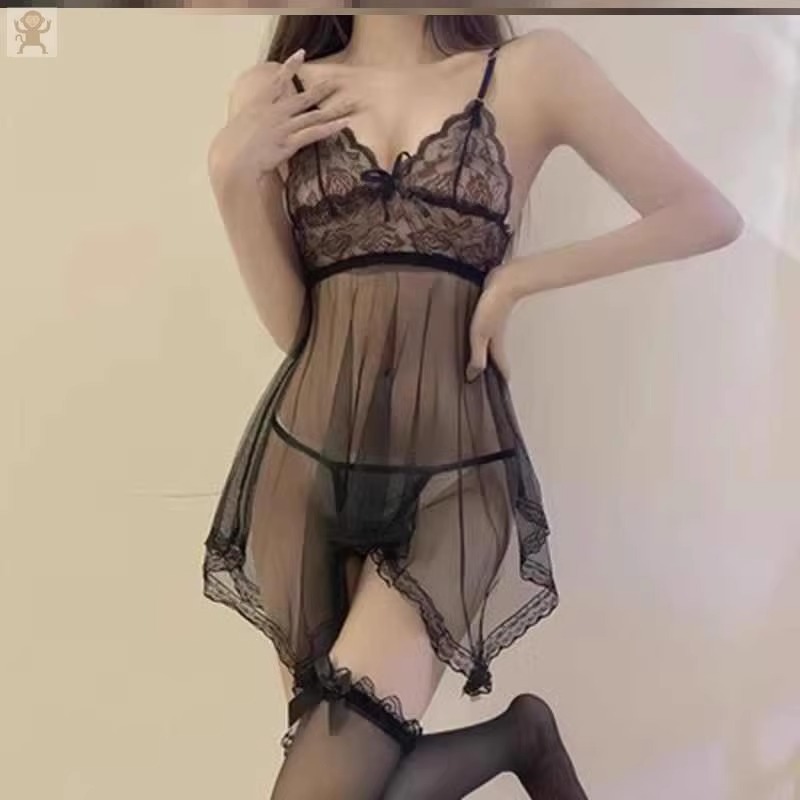 블랙 + 모델 매칭 블랙 리본 양말